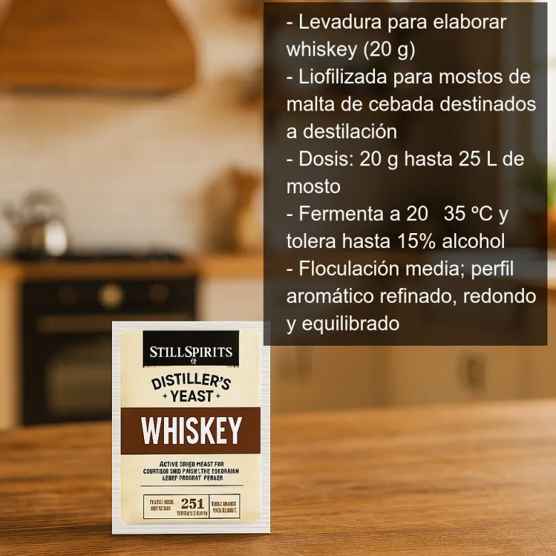 Levadura para elaborar Whiskey - 20g