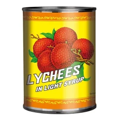 Lichis pelados en almibar - 540g