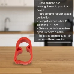 Llave de paso para tubo silicona
