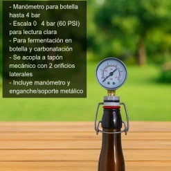 Manómetro para botella - 4 bar