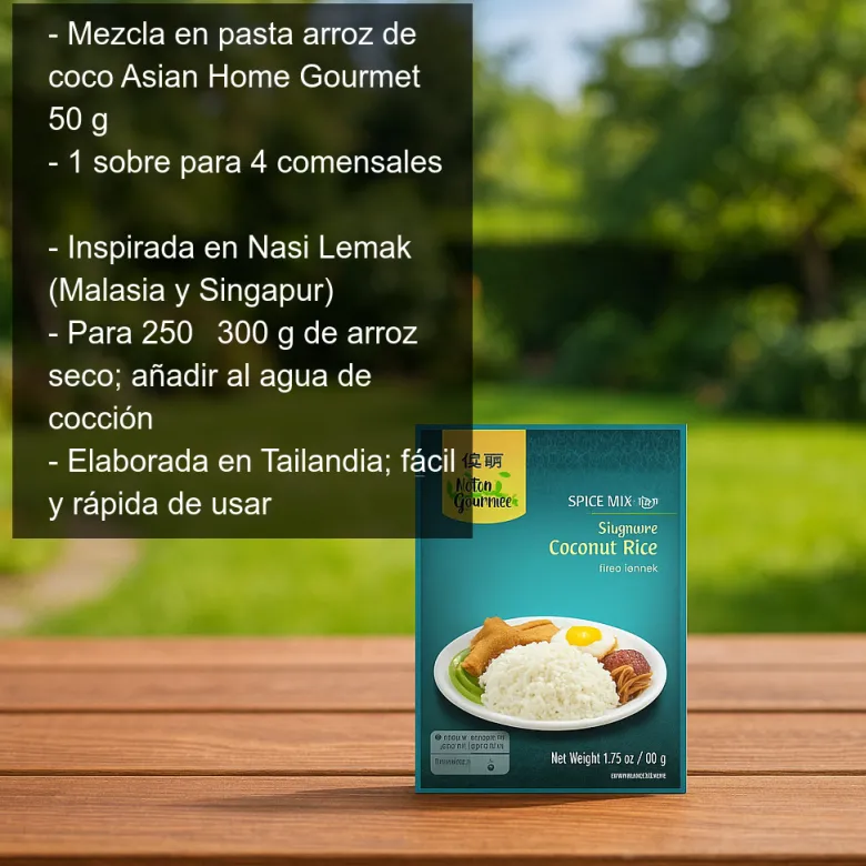 Mezcla para arroz de coco estilo Singapur - 50 g