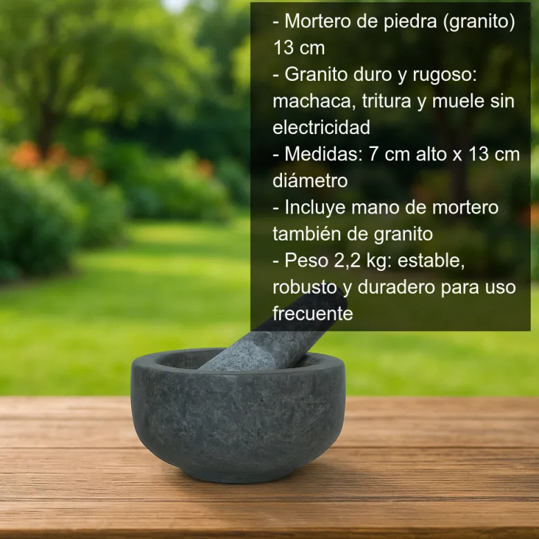 Mortero de piedra - 13cm