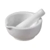 Mortero de porcelana blanca - 10 cm