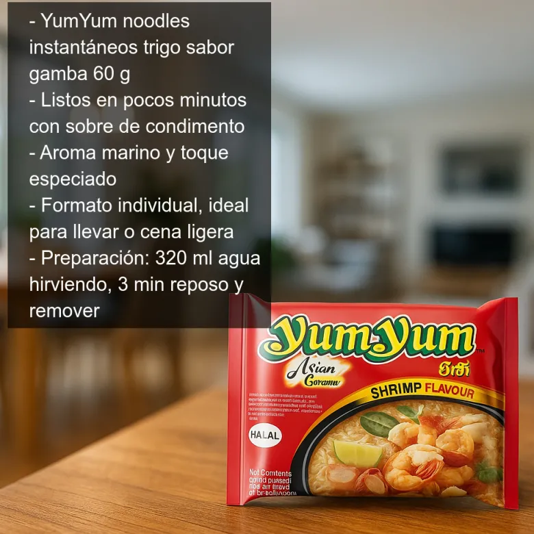 Noodles instantáneos sabor a gambas - 60g