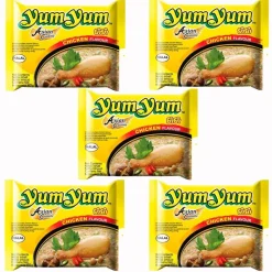 Noodles instantáneos sabor a pollo - 60g - Pack de 5 unidades