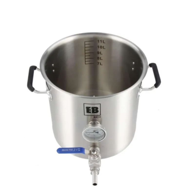 Olla de Elaboración Easybrew de Acero Inoxidable con Válvula de Bola - 12 L