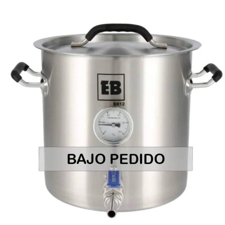 Olla de Elaboración Easybrew de Acero Inoxidable con Válvula de Bola - 12 L