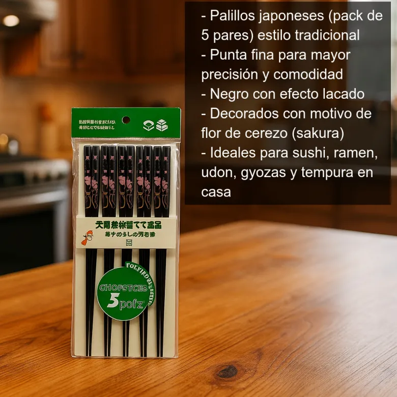 Palillos japoneses - 5 pares