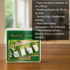Papel de arroz cuadrado 16cm - 300g