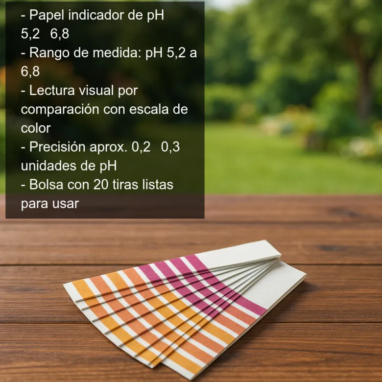 Papel pH 5.2 - 6.8 - 20 uds