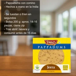Pappadums con comino - 200g