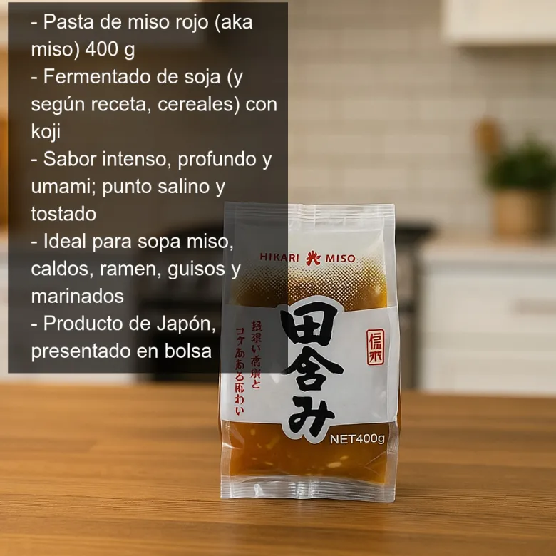 Pasta de miso rojo - 400g