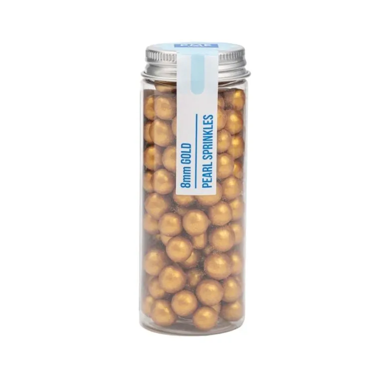 Perlas de azúcar doradas de 8 mm para repostería - 43g