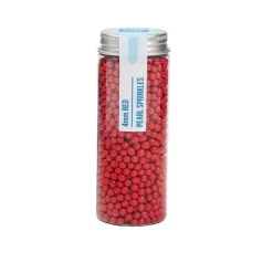 Perlas de azúcar rojas de 4 mm para repostería - 74g