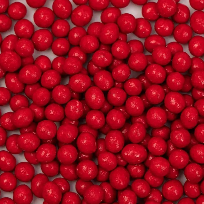 Perlas de azúcar rojas de 4 mm para repostería - 74g