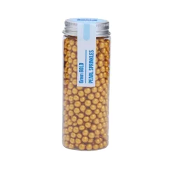 Perlas doradas de azúcar 6 mm para repostería - 60g