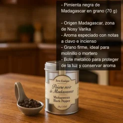 Pimienta negra de Madagascar en grano - 70g
