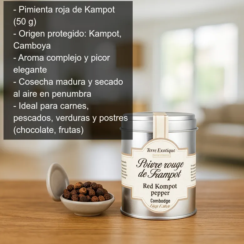Pimienta roja de Kampot - 50g