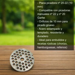 Placa picadora para máquina del nº 20-22 - 10 mm