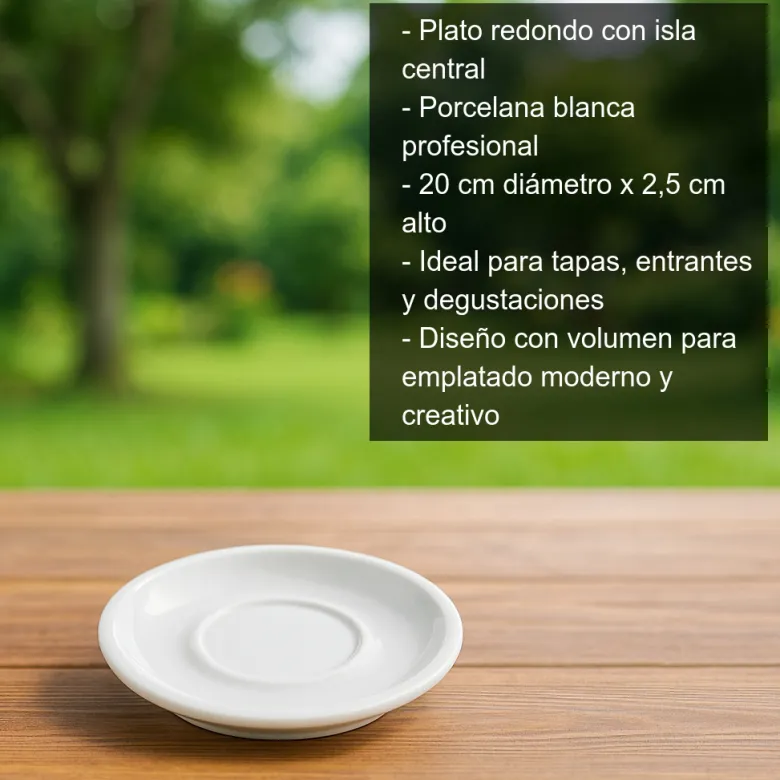 Plato redondo - 20x2,5cm