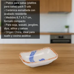 Platos para salsa - 8,7 x 5,7 cm - Pack de 5 unidades