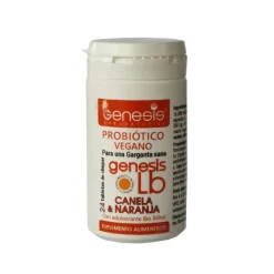 Probióticos Genesis LB Canela y Naranja - 24 tabletas chupables