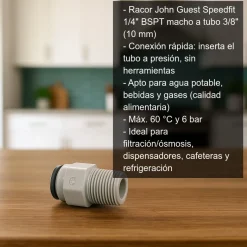Racor rosca macho-tubo - 1/4 