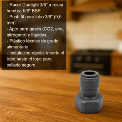 Racor tubo 3/8
