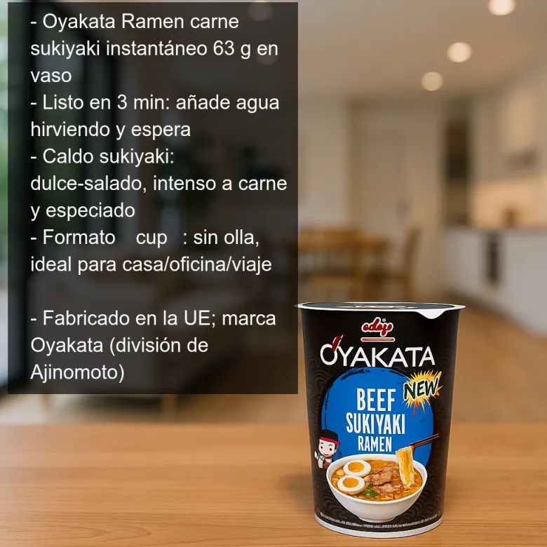 Ramen con sabor a carne sukiyaki - 63g