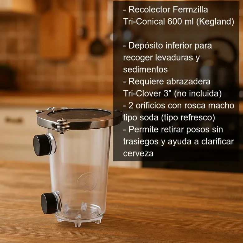 Recolector para Fermzilla triconincal - 600ml
