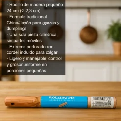 Rodillo de madera pequeño - 24cm