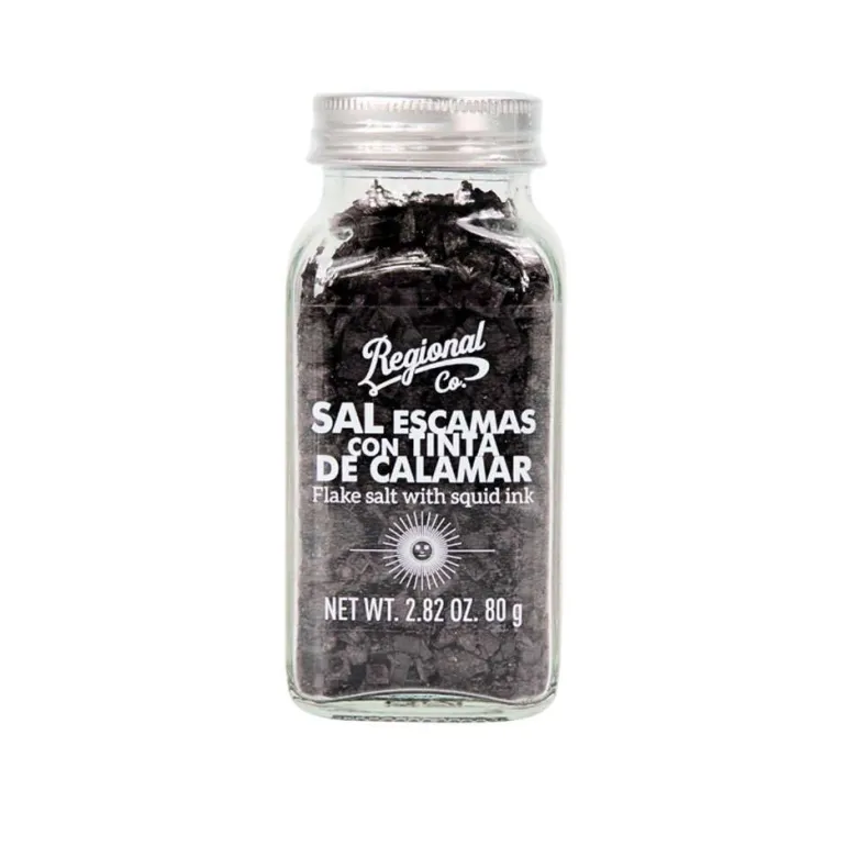 Sal en escamas con tinta de calamar - 80g