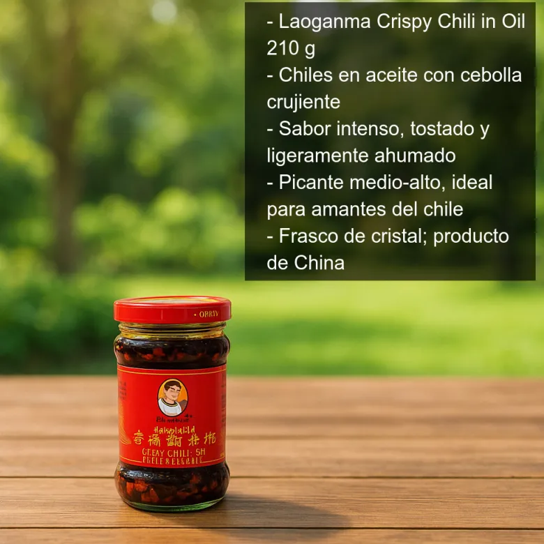 Salsa de chiles crujiente Laoganma - 210g