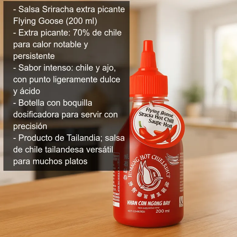 Salsa Sriracha extra picante - 200ml