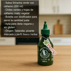Salsa Sriracha verde con cáñamo - 200ml
