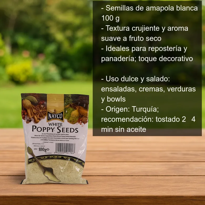 Semilla de amapola blanca - Bolsa de 100 g