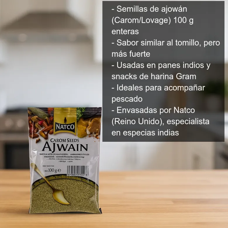 Semillas de carom o ajowan en bolsa - 100 g