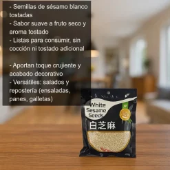 Semillas de sésamo blanco tostadas - 100g