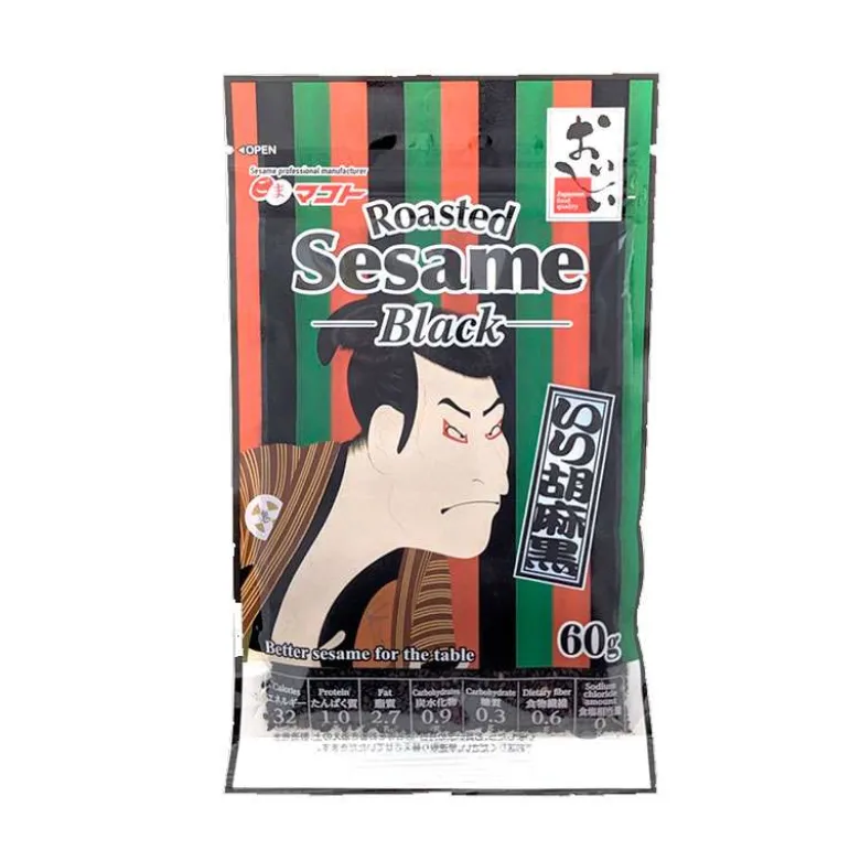 Semillas de sésamo negro tostado - 60 g