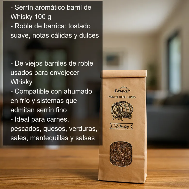 Serrín de barril de Whisky para ahumar - 100g