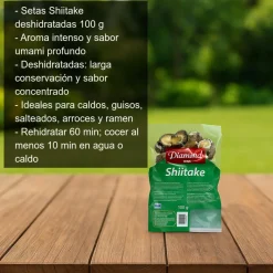 Setas Shiitake deshidratadas - 100 g