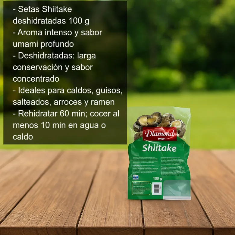 Setas Shiitake deshidratadas - 100 g