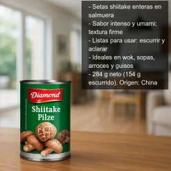 Setas shiitake enteras en salmuera - 284g