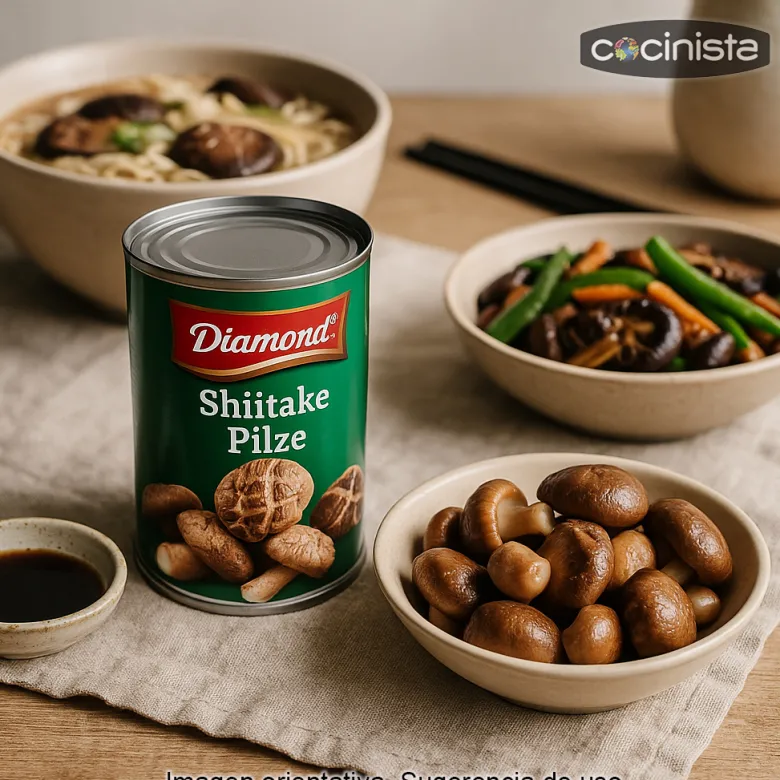 Setas shiitake enteras en salmuera - 284g