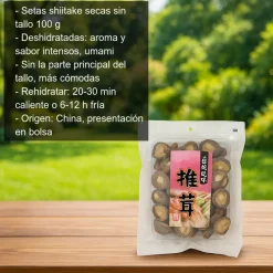 Setas shiitake secas sin tallo - 100 g