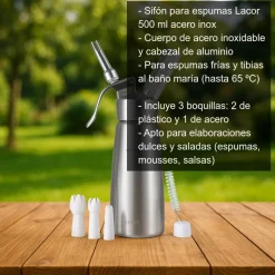 Sifón acero - 1/2 litro