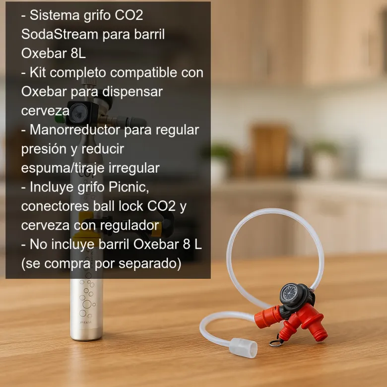 Sistema de grifo SodaStream para Oxebar 8L
