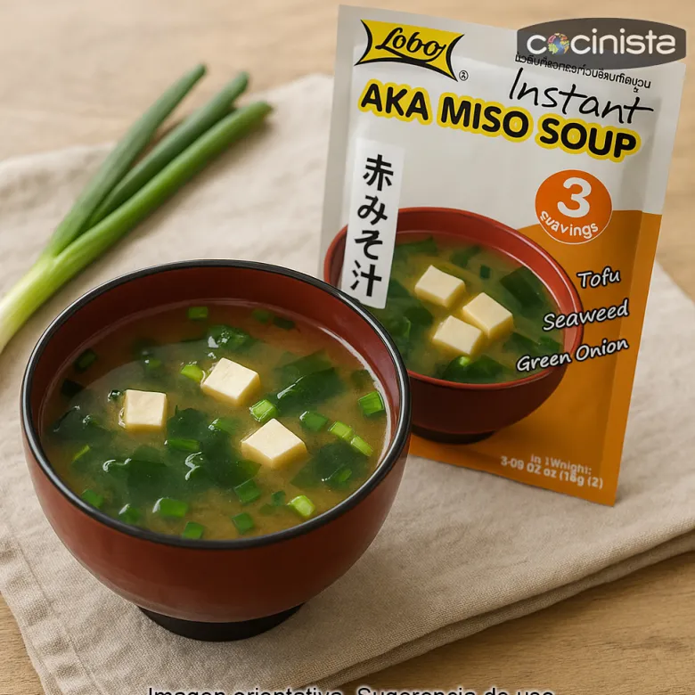 Sopa miso Aka instantánea - 3 raciones
