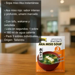 Sopa miso Aka instantánea - 3 raciones