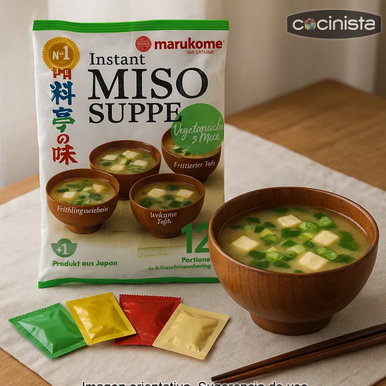 Sopa miso vegetariana - 12 raciones